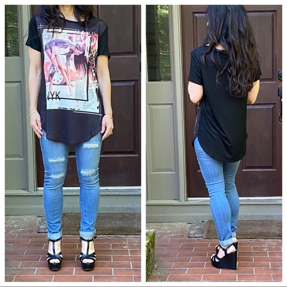 ✨LAST ONE✨PARIS CHIC GRAPHIC TEE SHIRT - Picture 4 of 5